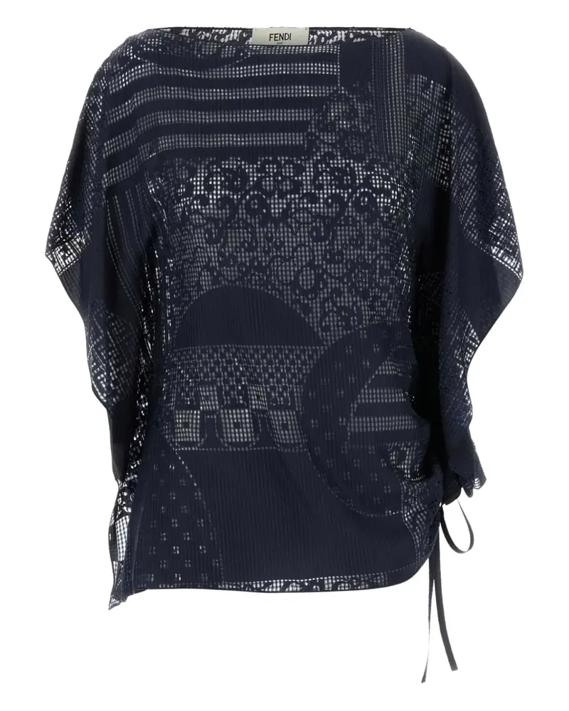 Fendi Asymmetrisches Oberteil - Blau Blau
