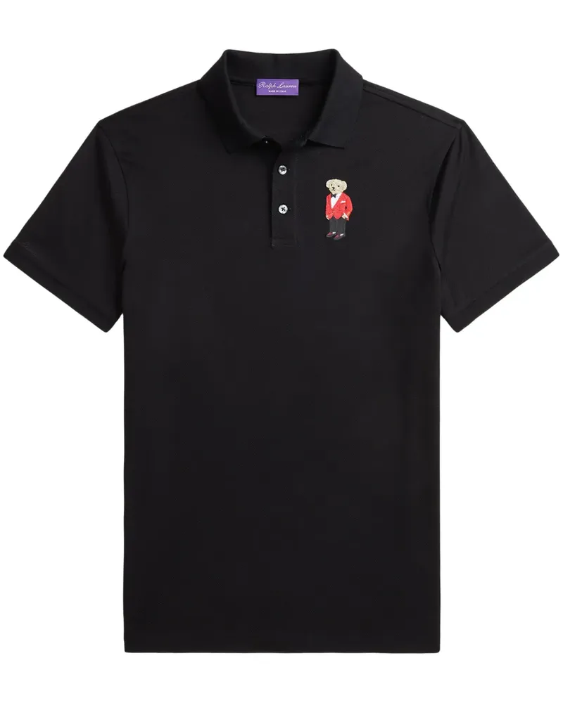 Ralph Lauren Poloshirt mit Polo Bear-Stickerei - Schwarz Schwarz