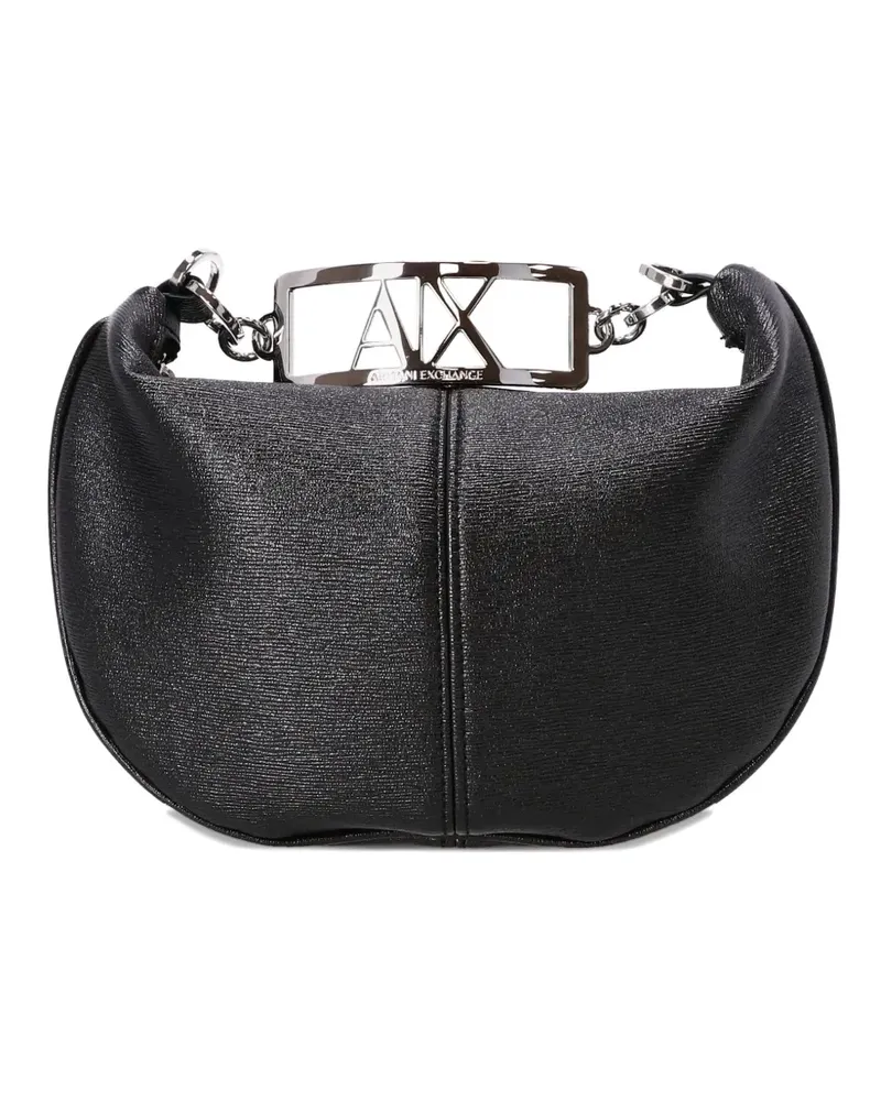 Armani Exchange Clutch mit Logo-Schild - Schwarz Schwarz