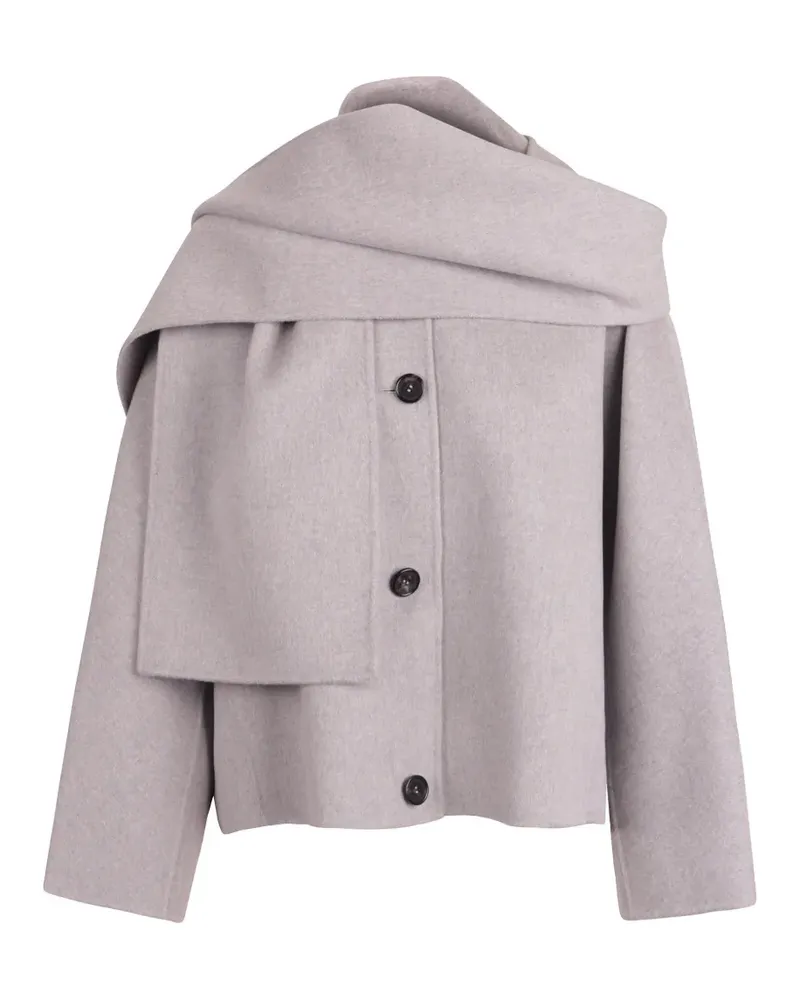 Max Mara Geknöpfte Jacke - Grau Grau