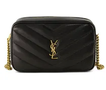 Loulou Camera bag in matelassé lambskin - Schwarz