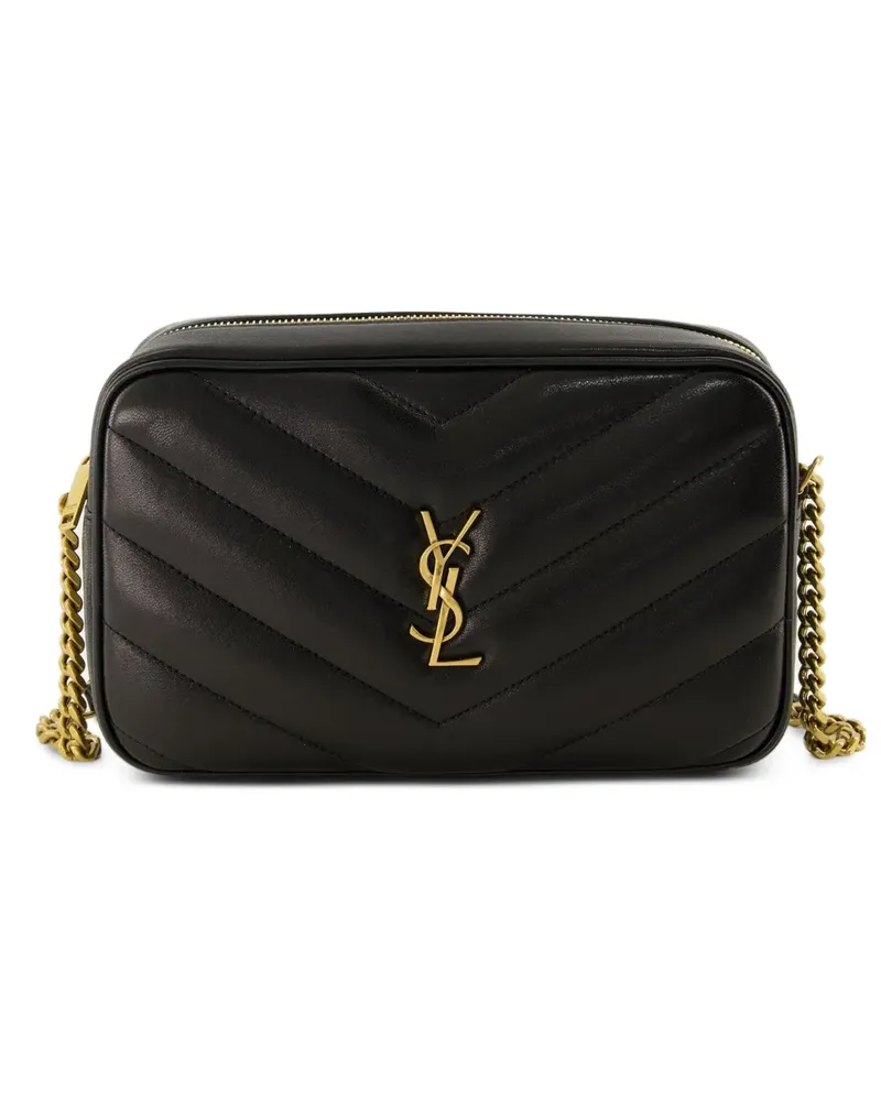 Saint Laurent Loulou camera bag in matelassé lambskin - Schwarz Schwarz
