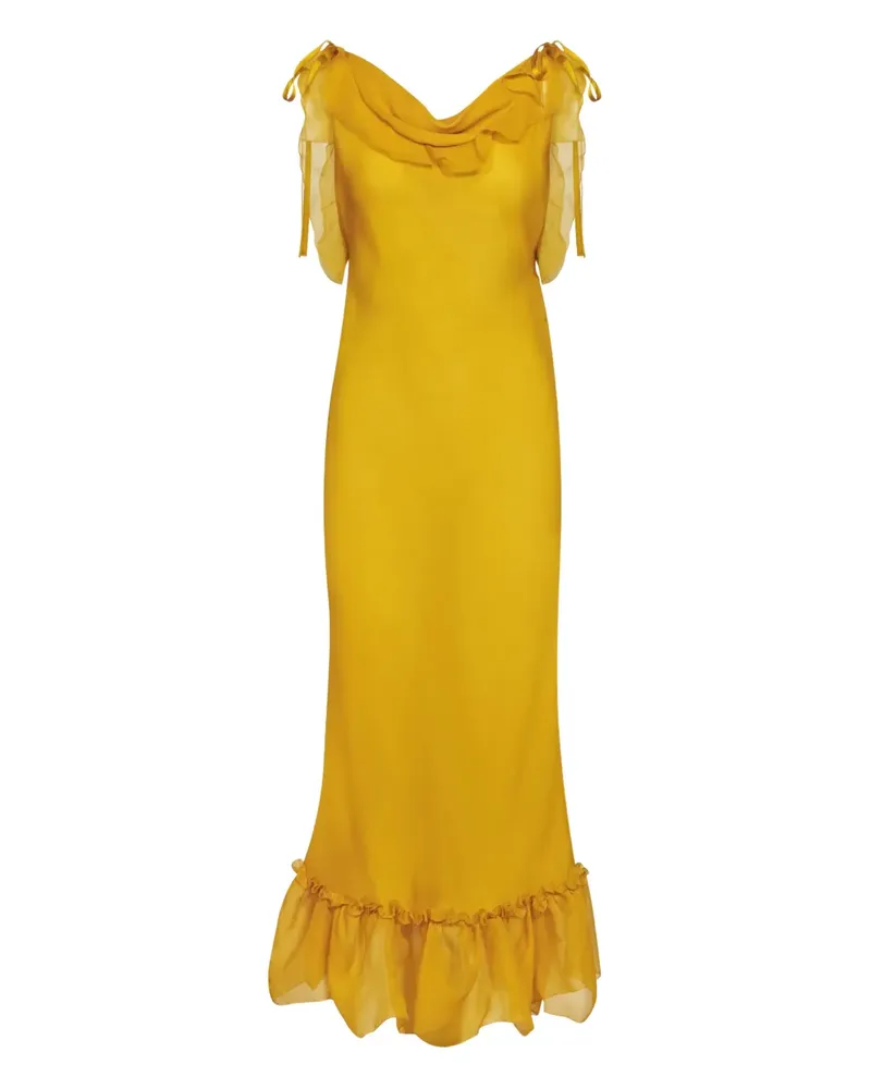 Yves Saint Laurent ruffled maxi dress - Gelb Gelb