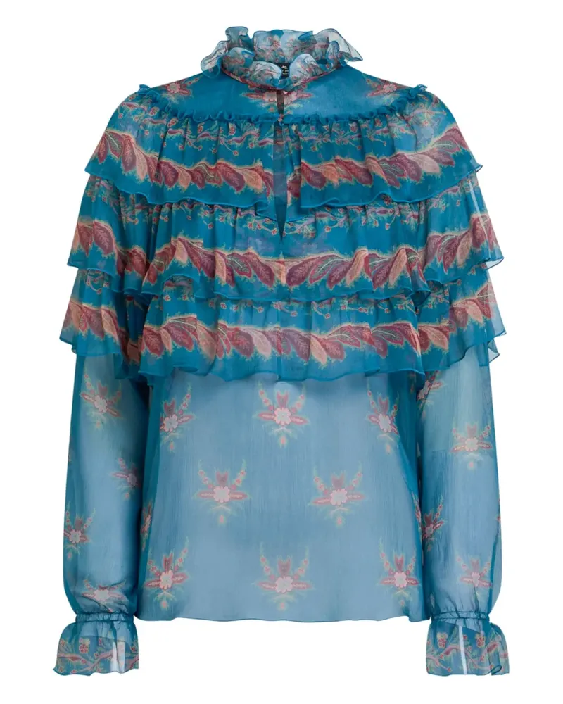Etro Bluse aus Seide - Blau Blau