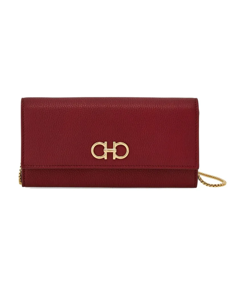 Ferragamo Gancini Portemonnaie mit Kettenriemen - Rot Rot