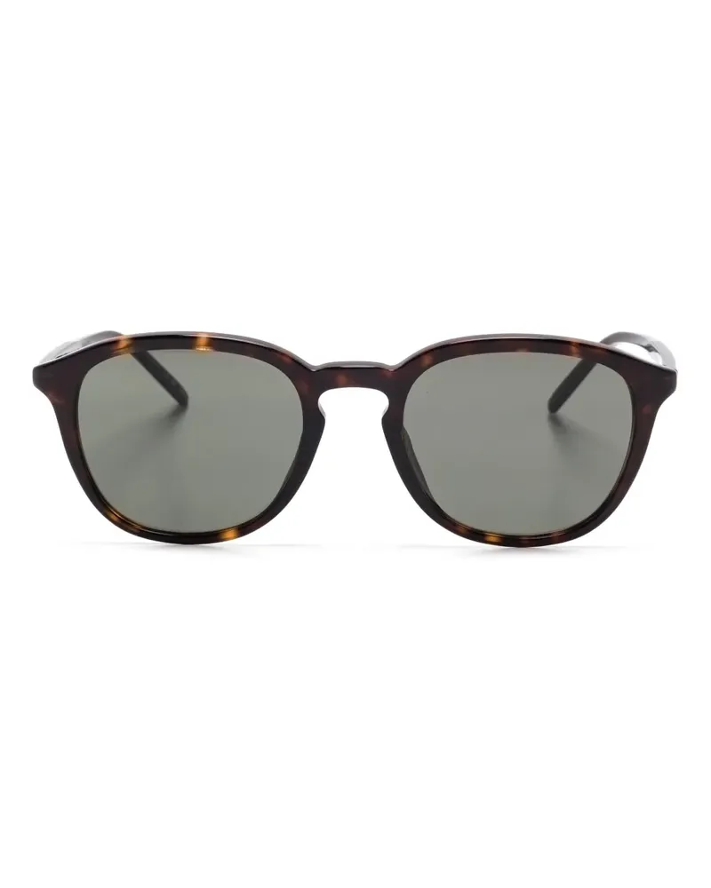 Saint Laurent Sonnenbrille mit eckigem Gestell - Braun Braun