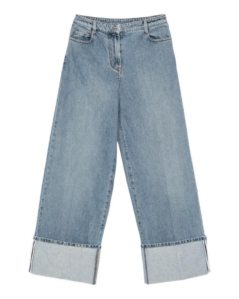 N° 21 turn-up wide-leg jeans - Blau Blau