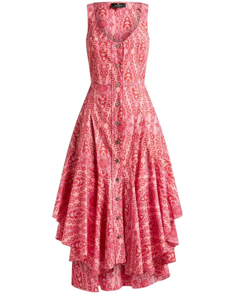 Etro Ärmelloses Kleid mit Medaillon-Motiv - Rosa Rosa