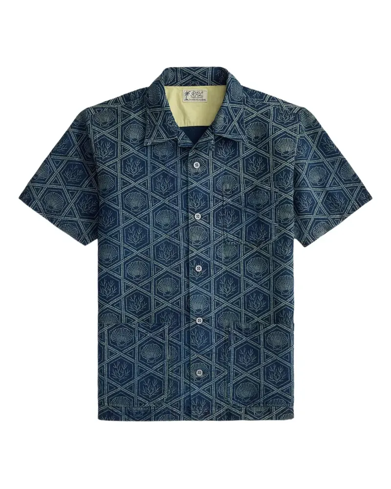 Ralph Lauren Hemd mit Muschel-Print - Blau Blau