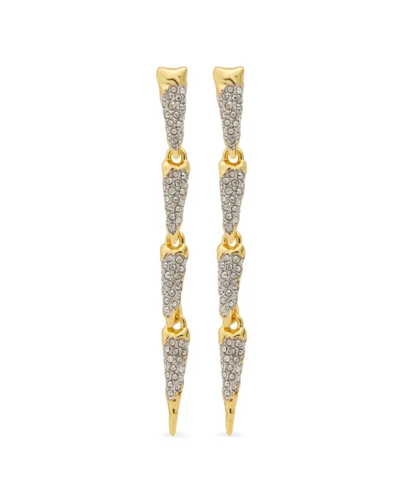 Alexis Bittar crystal-embellished tiered earrings - Gold Gold