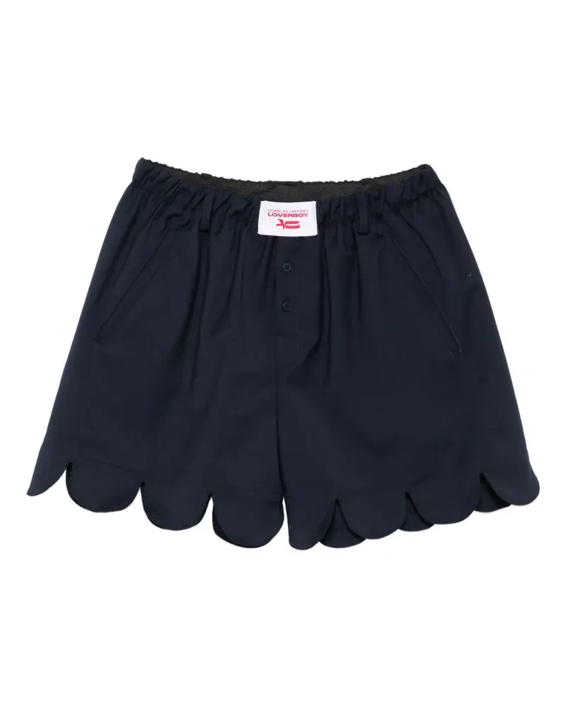 Charles Jeffrey Loverboy scalloped shorts - Blau Blau