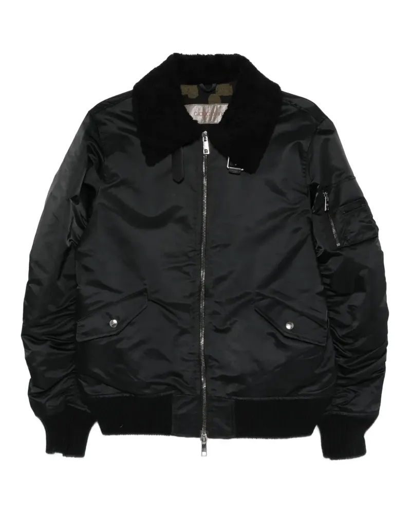 Giorgio Brato Bomberjacke mit Shearling-Kragen - Schwarz Schwarz