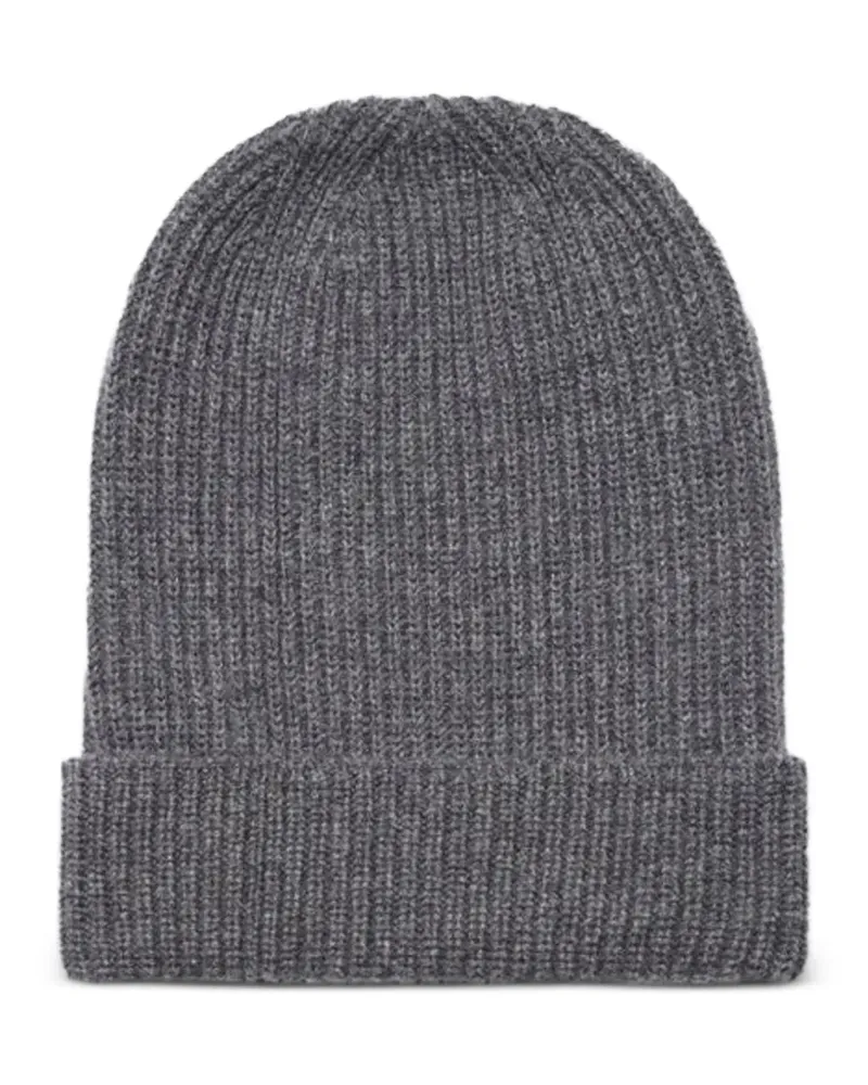 The Elder Statesman Gerippte Statesman Beanie - Grau Grau