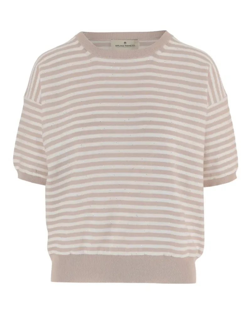 Bruno Manetti Gestreifter Pullover - Nude Nude