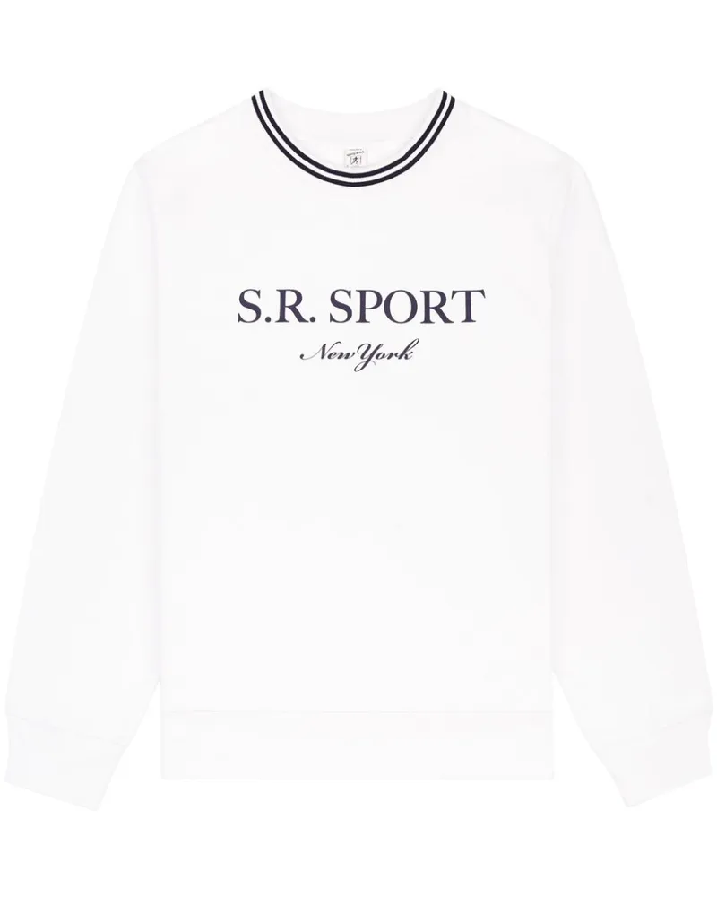 SPORTY & RICH Sweatshirt mit Logo-Print - Weiß Weiß
