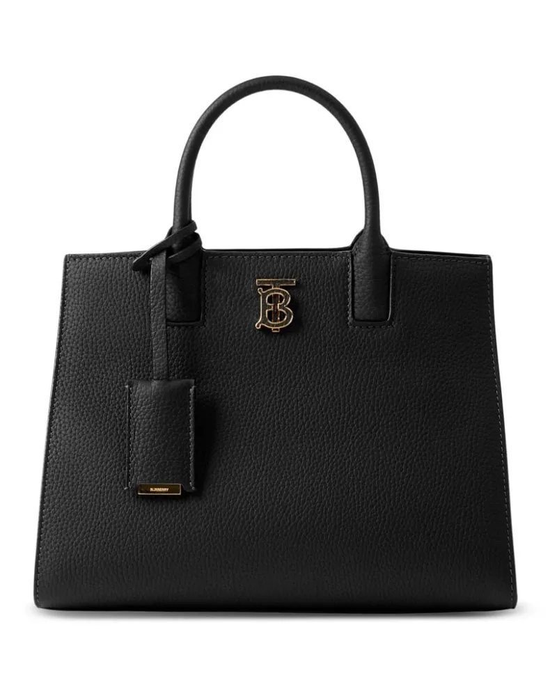 Burberry Frances Tote Bag mit Logo-Schild - Schwarz Schwarz
