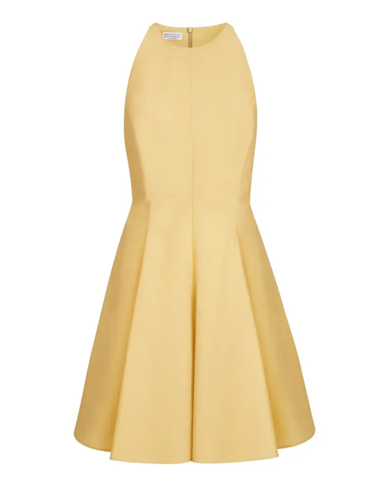 Brunello Cucinelli techno cotton poplin mini dress - Gelb Gelb