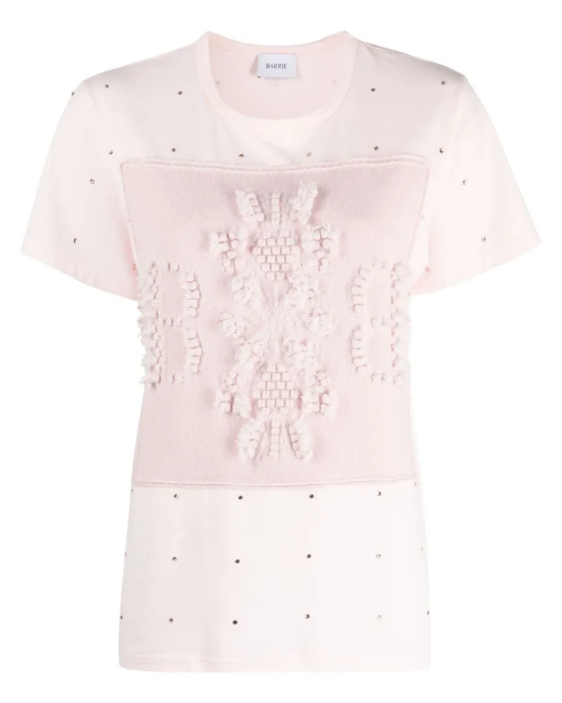 Barrie T-Shirt mit Logo-Stickerei - Rosa Rosa