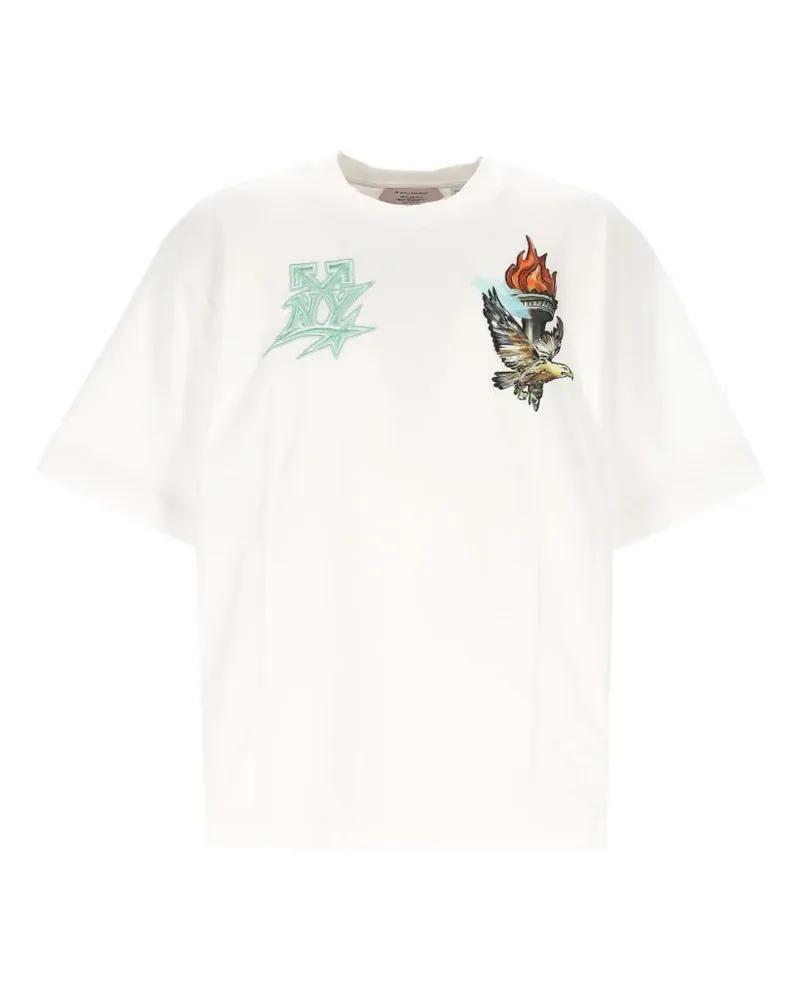 OFF-WHITE graphic-print T-shirt - Weiß Weiß