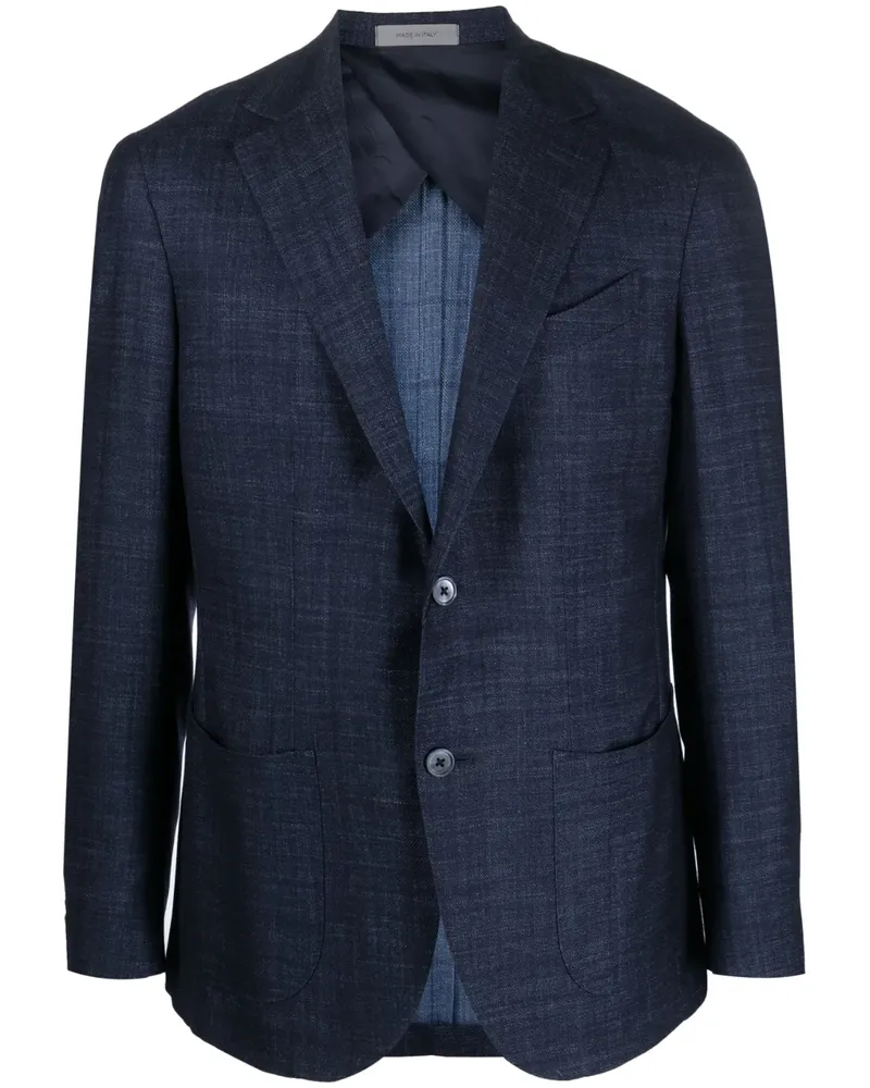 Corneliani Einreihiges Chambray-Sakko - Blau Blau