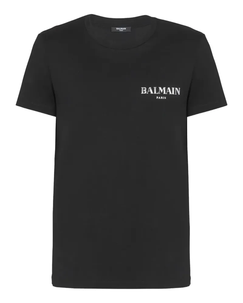 Balmain T-Shirt mit rundem Ausschnitt - Schwarz Schwarz