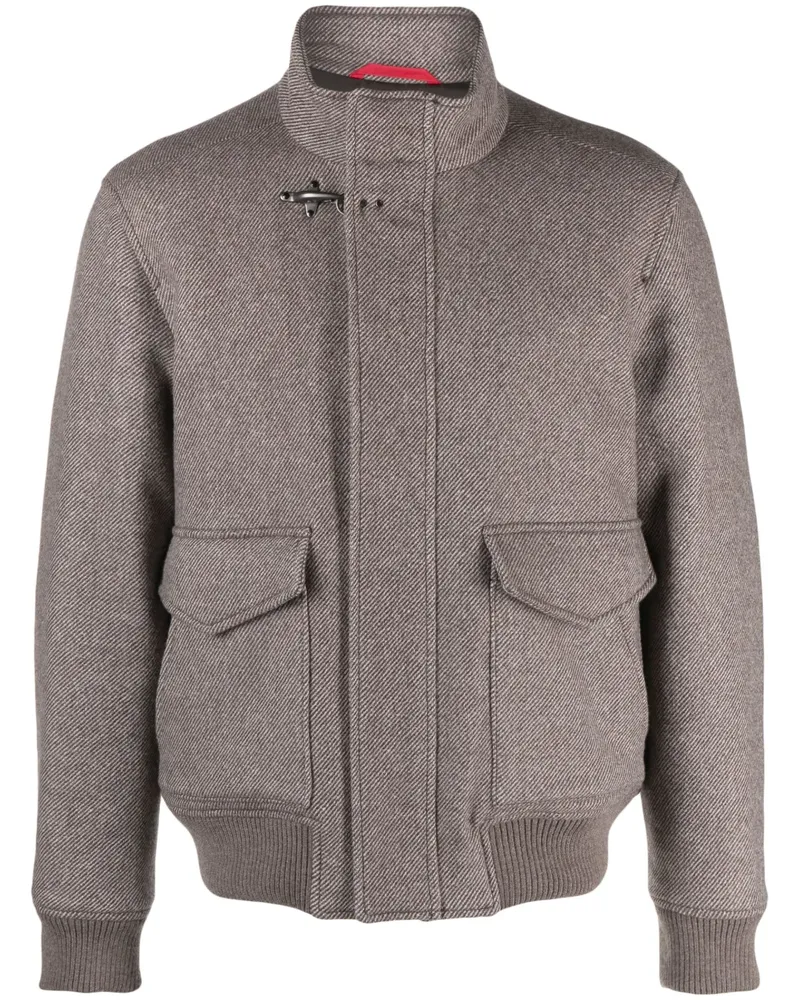 Fay Jacke mit diagonalen Streifen - Braun Braun