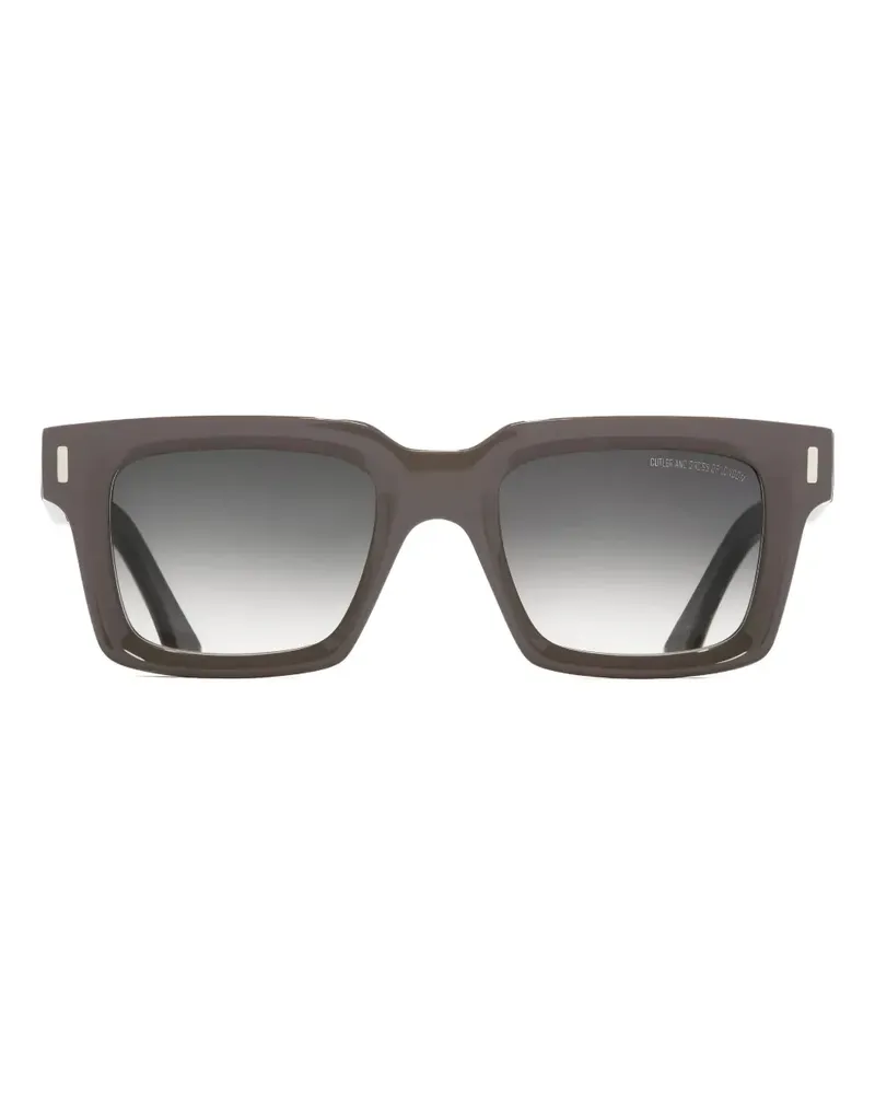 Cutler and Gross Sonnenbrille mit eckigem Gestell - Grau Grau
