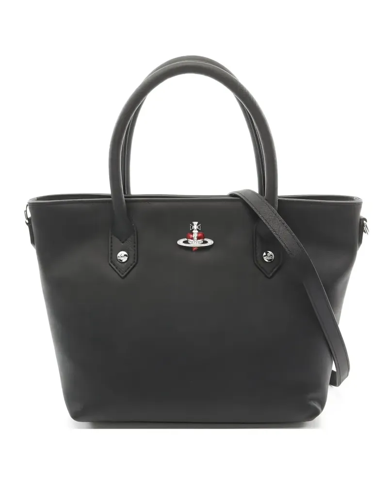 Vivienne Westwood Tote Bag mit Orb-Verzierung - Schwarz Schwarz