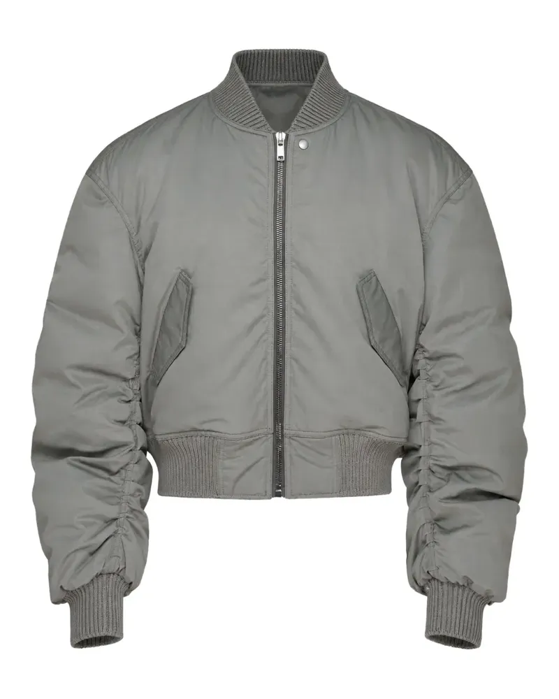 Rick Owens Secchia Flight ruched-sleeve jacket - Grau Grau