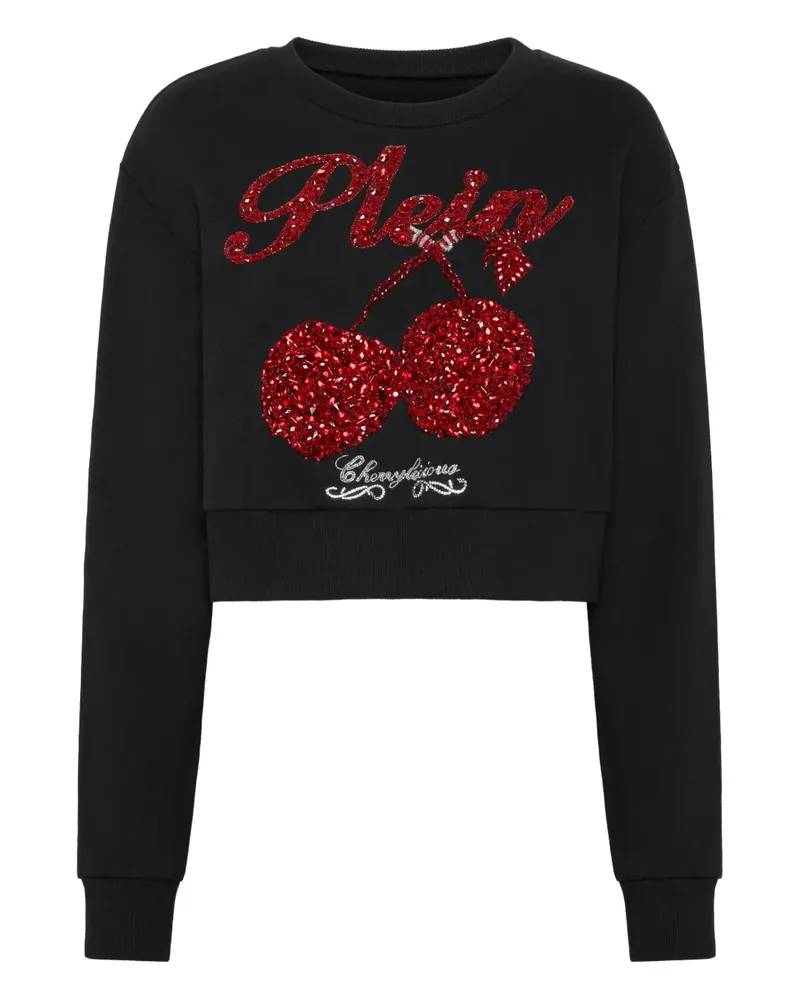 Philipp Plein Sweatshirt mit Kirschverzierung - Schwarz Schwarz