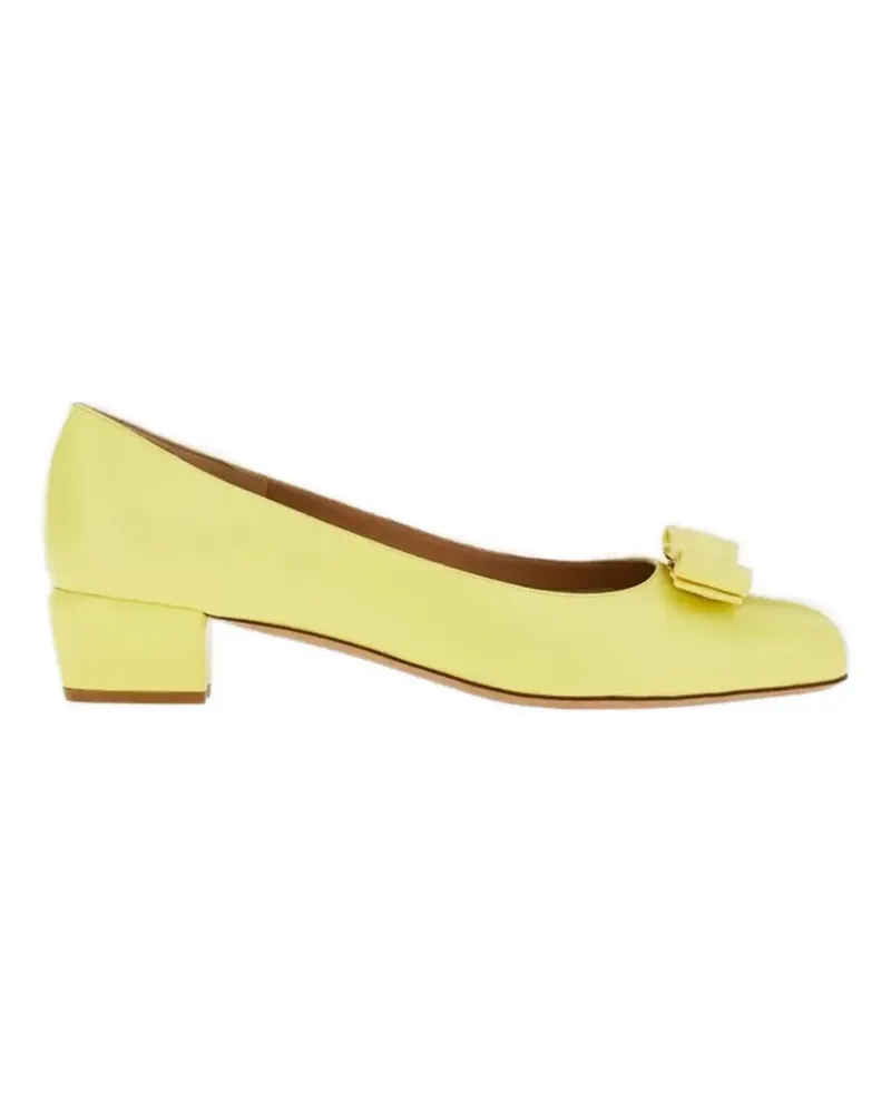 Ferragamo Vara-bow heeled pumps - Gelb Gelb