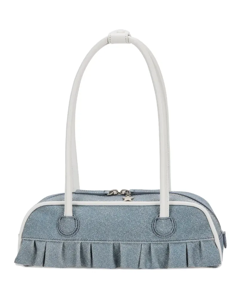 Marge Sherwood x Peanuts Schultertasche mit Rüschen - Blau Blau