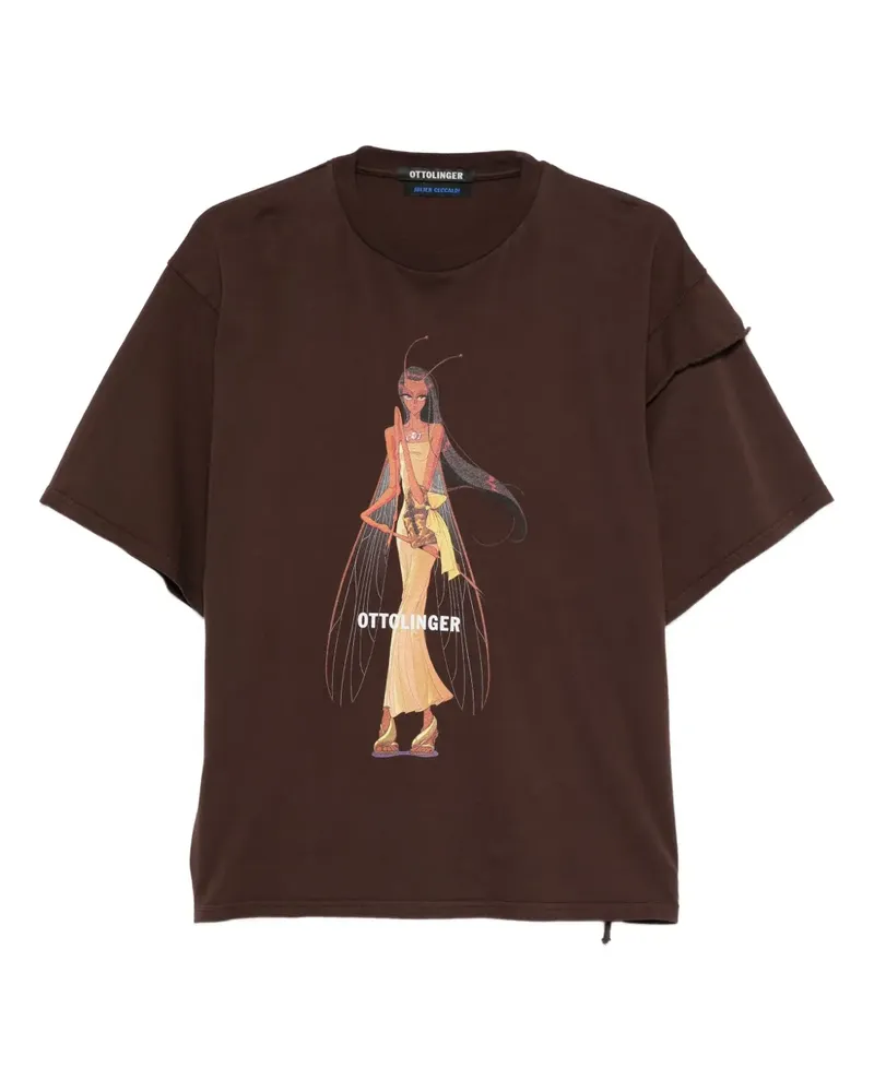 OTTOLINGER Deconstructed T-Shirt - Braun Braun