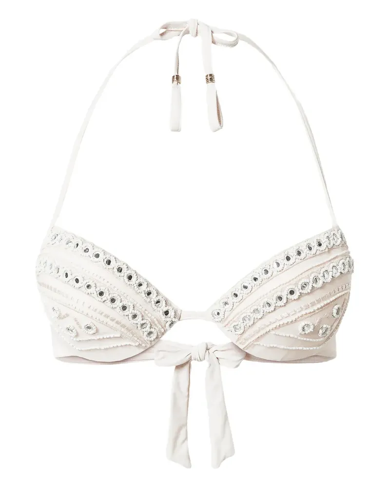 Twin-Set Besticktes Bikinioberteil - Nude Nude