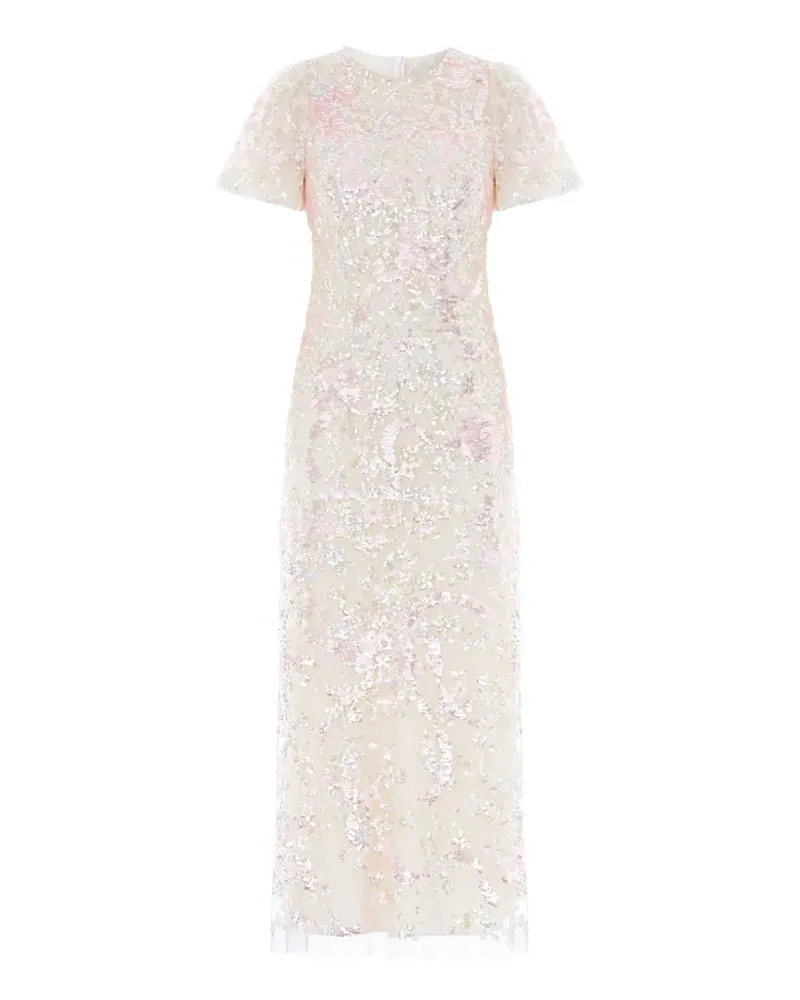 Needle & Thread Dancing Ribbon sequin-embellished maxi dress - Nude Nude