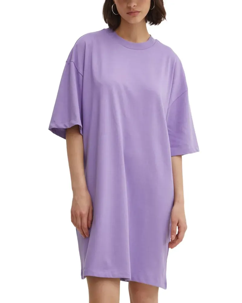 HUGO BOSS Besticktes T-Shirt-Minikleid - Violett Violett