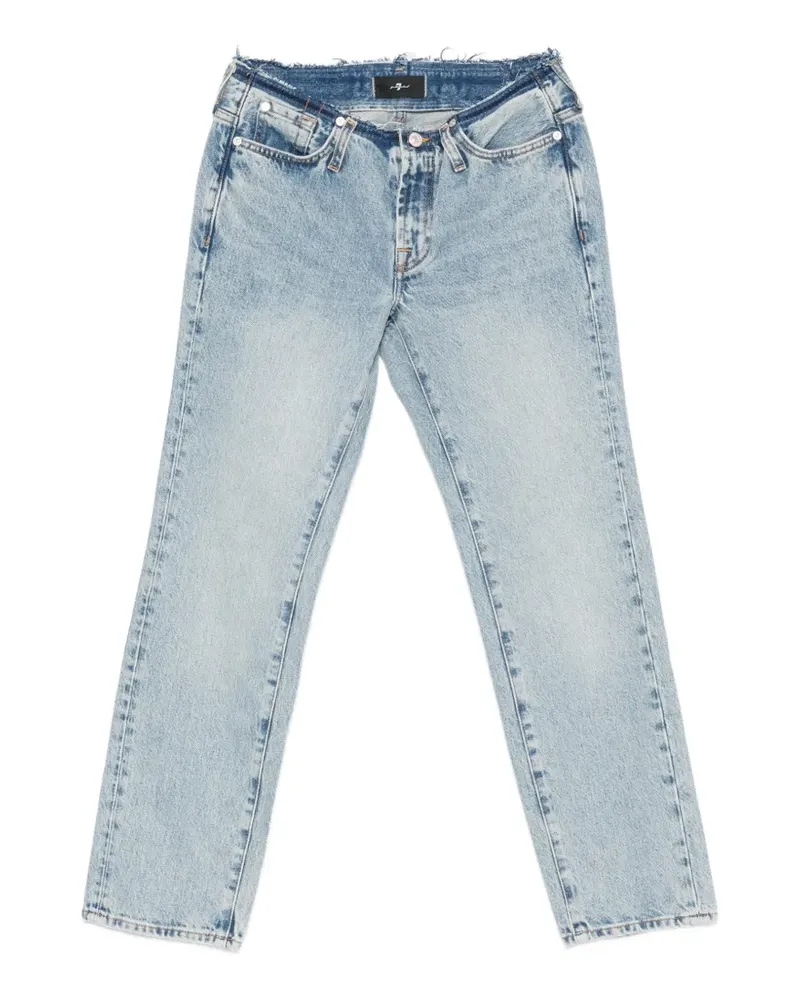 7 for all mankind frayed-trim jeans - Blau Blau