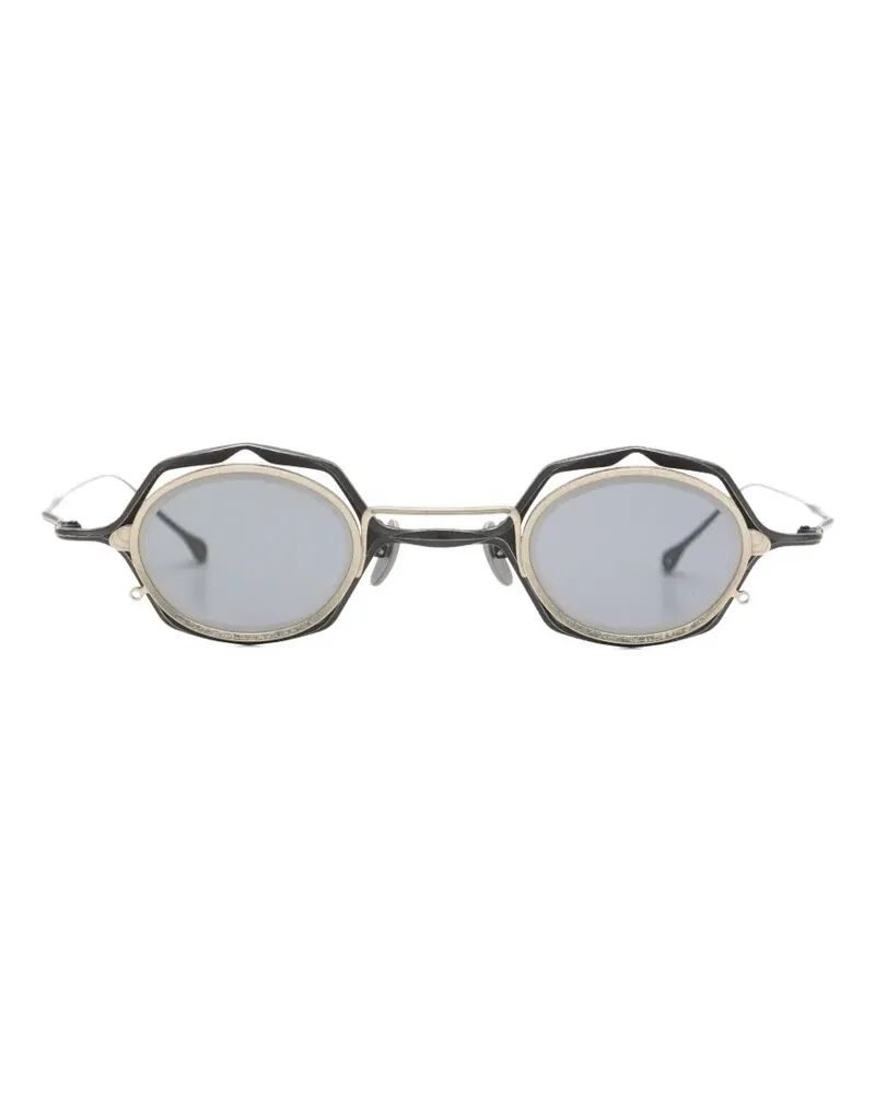 RIGARDS x Ziggy Chen geometric-frame clip-on glasses - Grau Grau