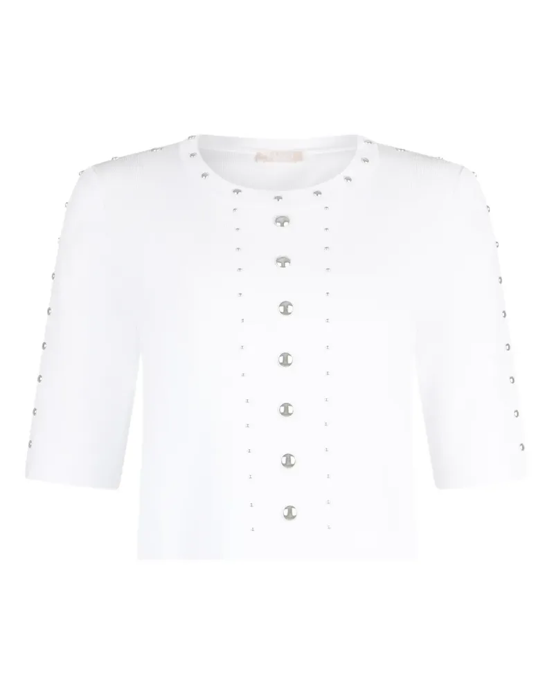 Liu Jo studded knitted top - Weiß Weiß