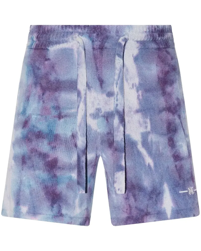 Amiri Gestrickte Shorts mit Batikmuster - Violett Violett