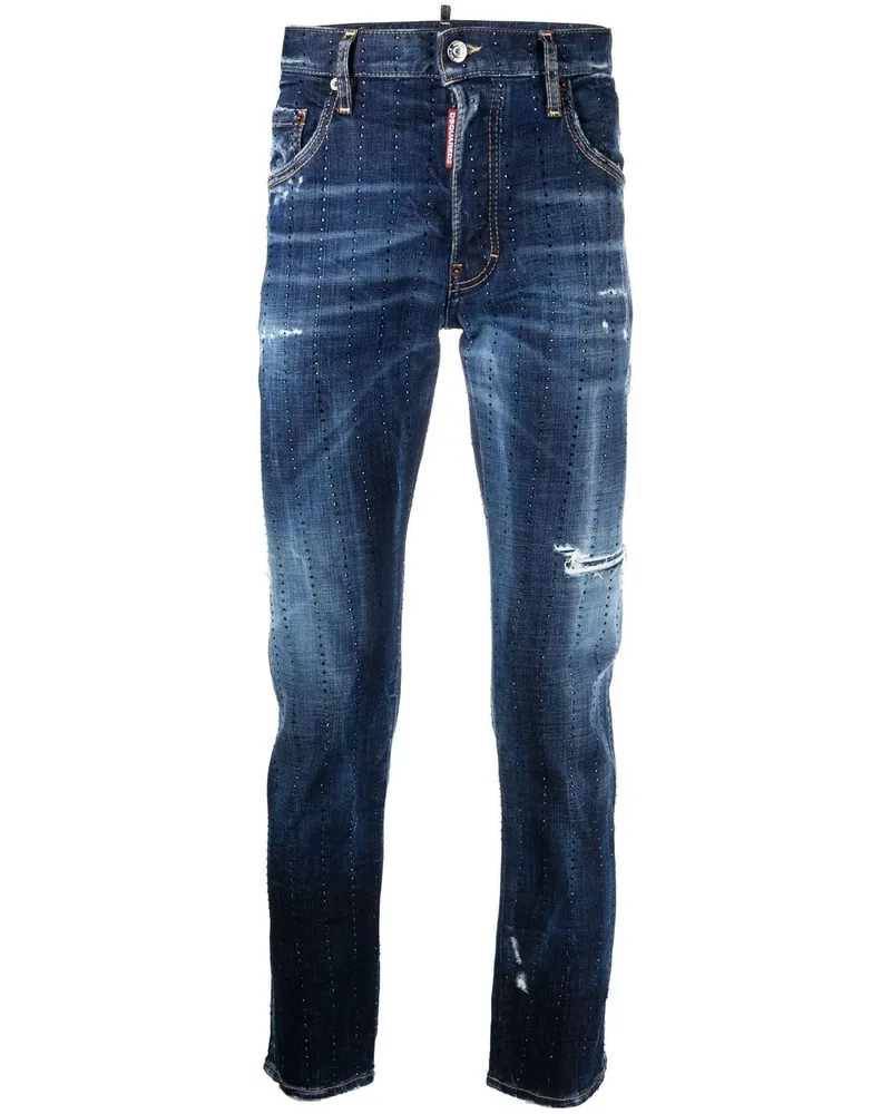 Dsquared2 Verzierte Jeans im Distressed-Look - Blau Blau