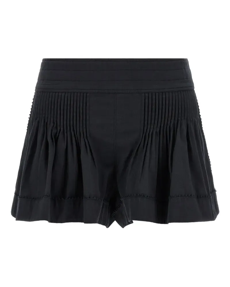 Isabel Marant Cybila pleats shorts - Schwarz Schwarz