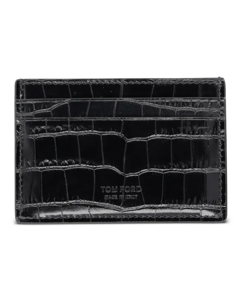 Tom Ford embossed cardholder - Schwarz Schwarz