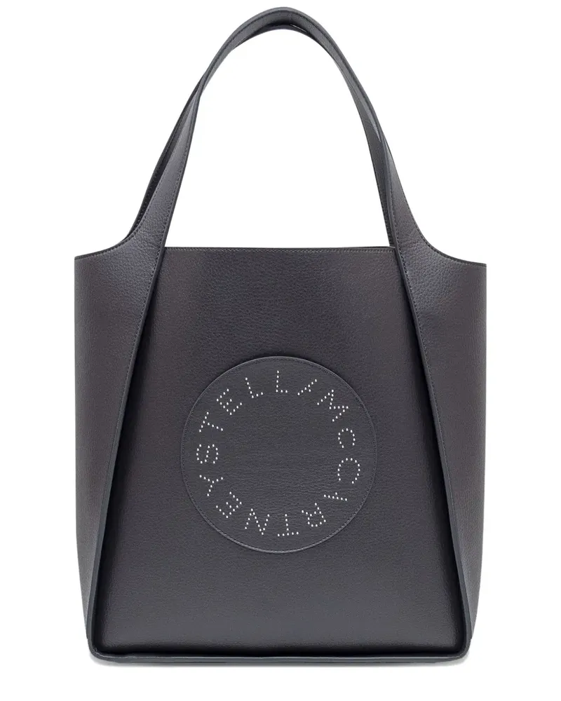 Stella McCartney Handtasche mit Logo-Schild - Schwarz Schwarz