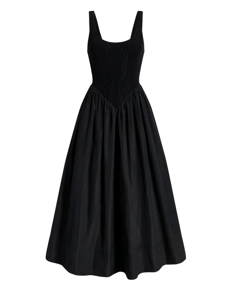 Cinq à Sept Gehäkeltes Martay Kleid - Schwarz Schwarz