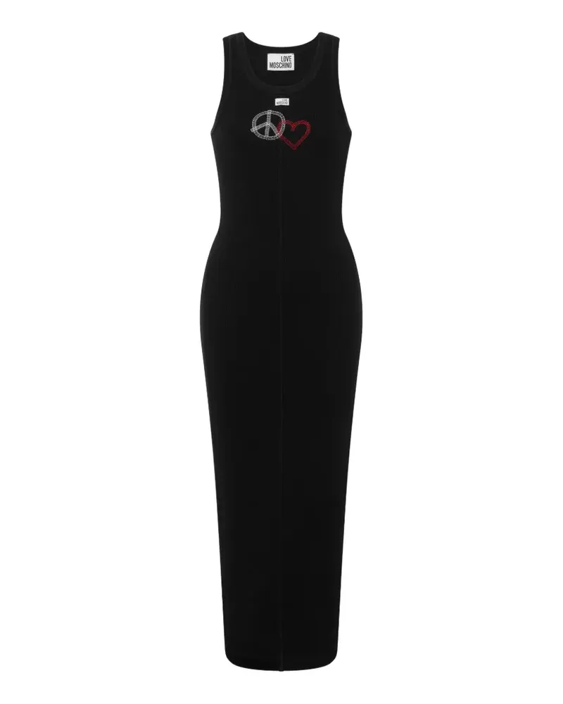 Moschino embroidered stretch cotton dress - Schwarz Schwarz
