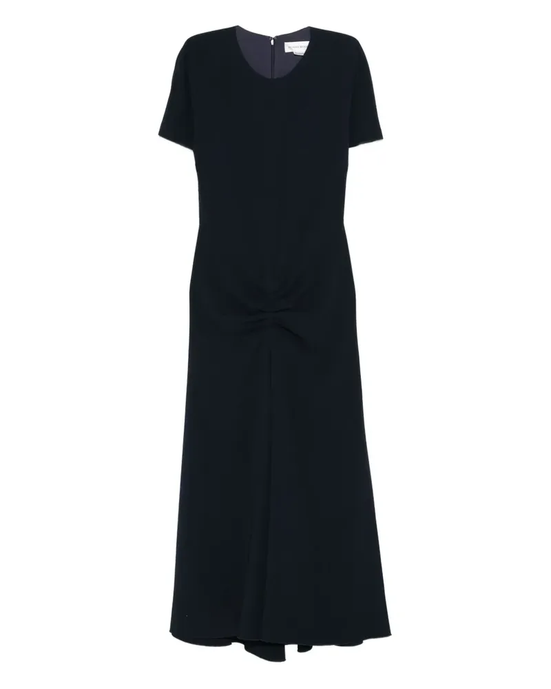 Victoria Beckham short-sleeve gathered dress - Blau Blau