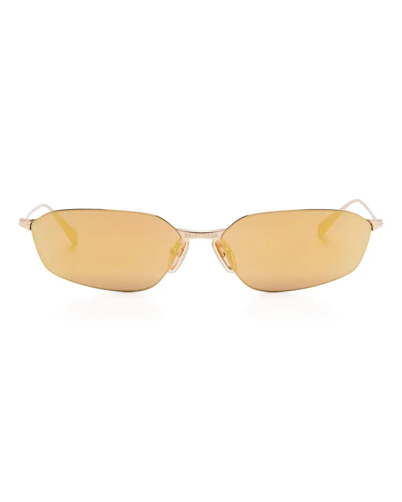 Balenciaga Sonnenbrille mit geometrischem Gestell - Gold Gold