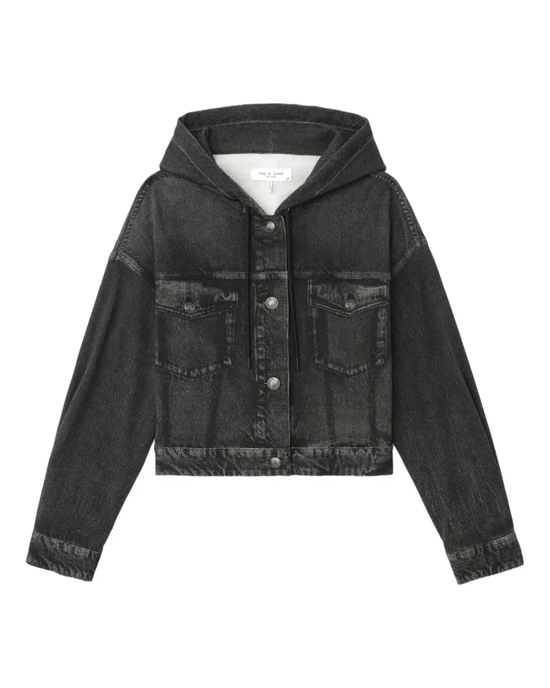 Rag & Bone Kapuzenjacke mit Taschen - Schwarz Schwarz