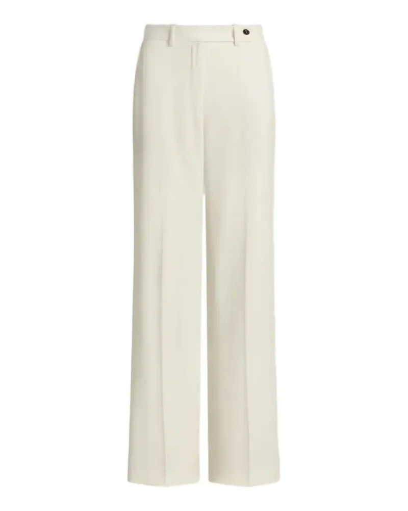 Kiton Seidenhose mit weitem Bein - Weiß Weiß